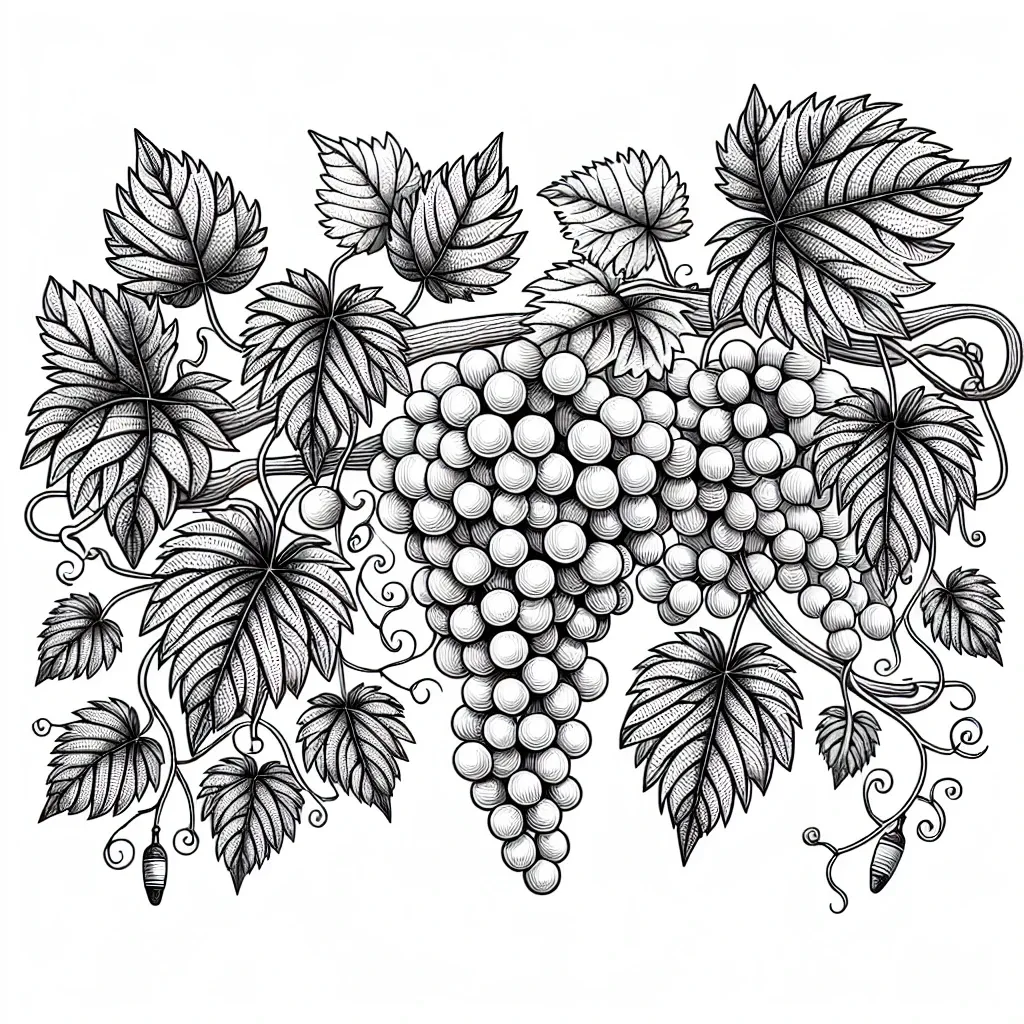 Unleash Creativity with Our Free Grapes Coloring Page for Kids and Adults Alike!