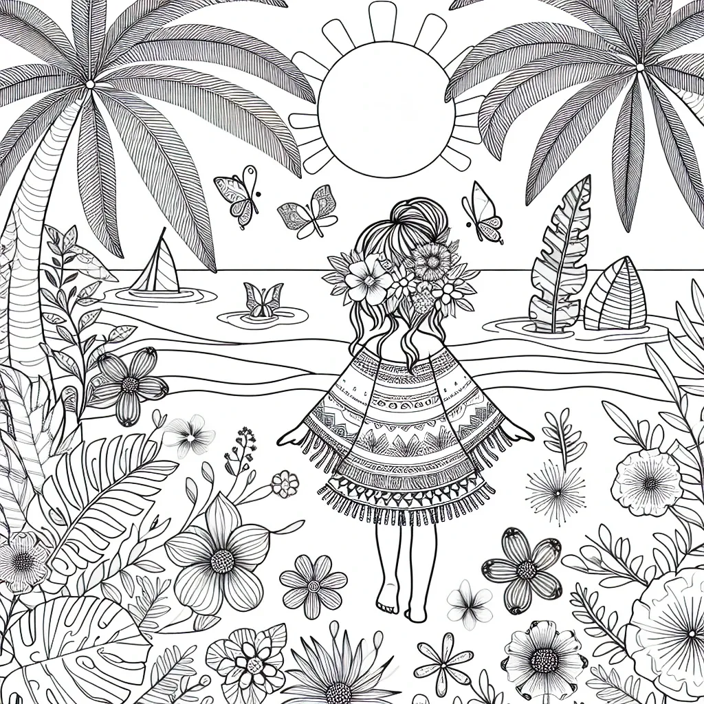 Unleash Your Creativity with Our Lilo Coloring Page: A Tropical Adventure Awaits!