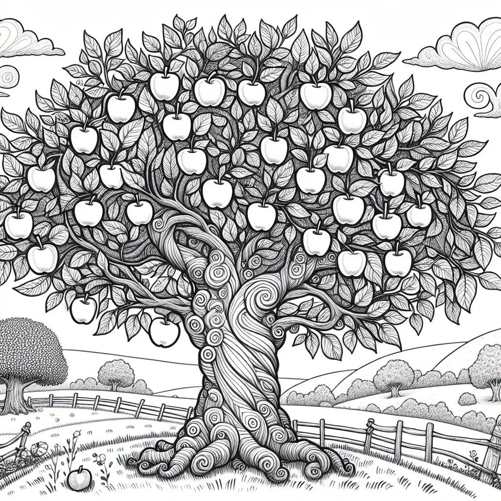 Unleash Your Creativity with Our Free Apple Tree Coloring Page Collection!